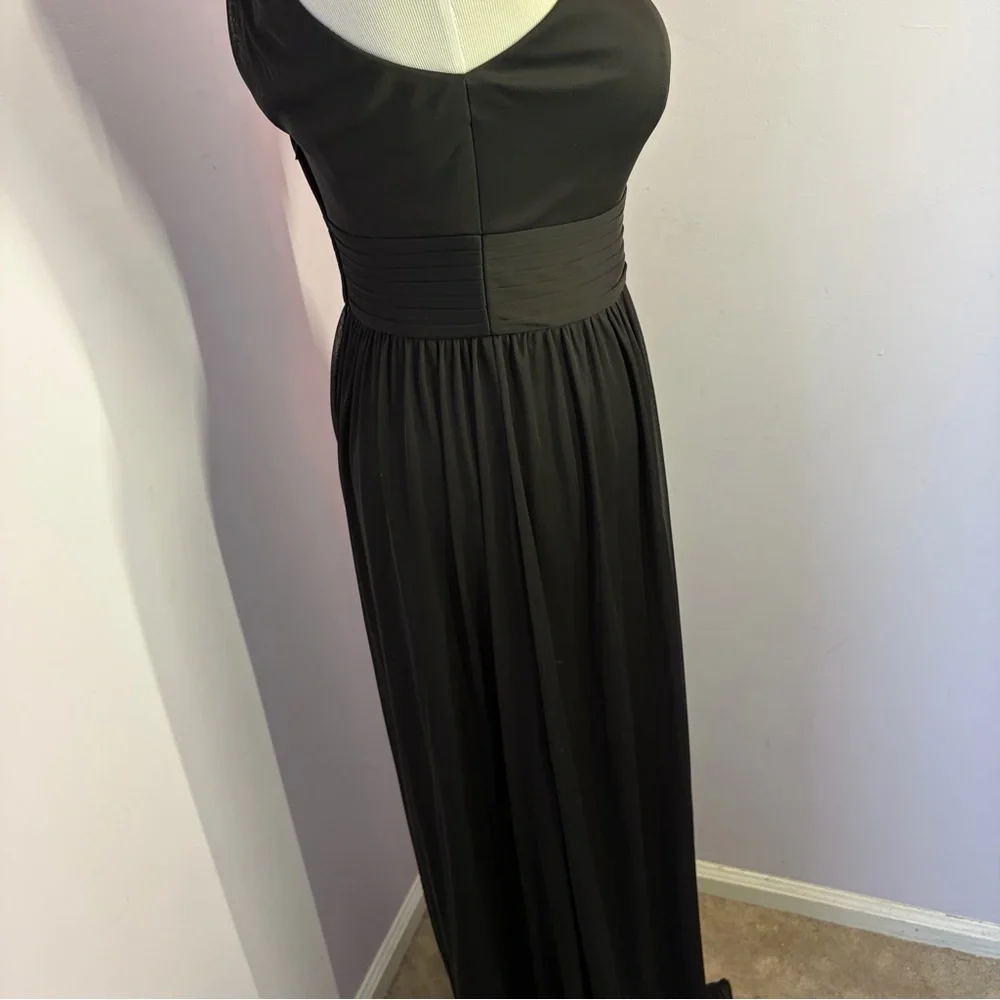 David’s Bridal Long Chiffon Crisscross Dress, NWT, Size 4 - Picture 5 of 11